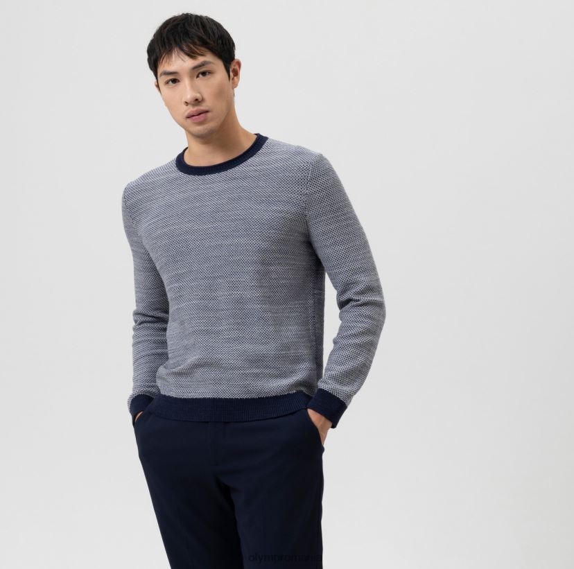 tricotaje potrivire moderna, pulover decolteu, marine OLYMP îmbrăcăminte 4Z8LB61783