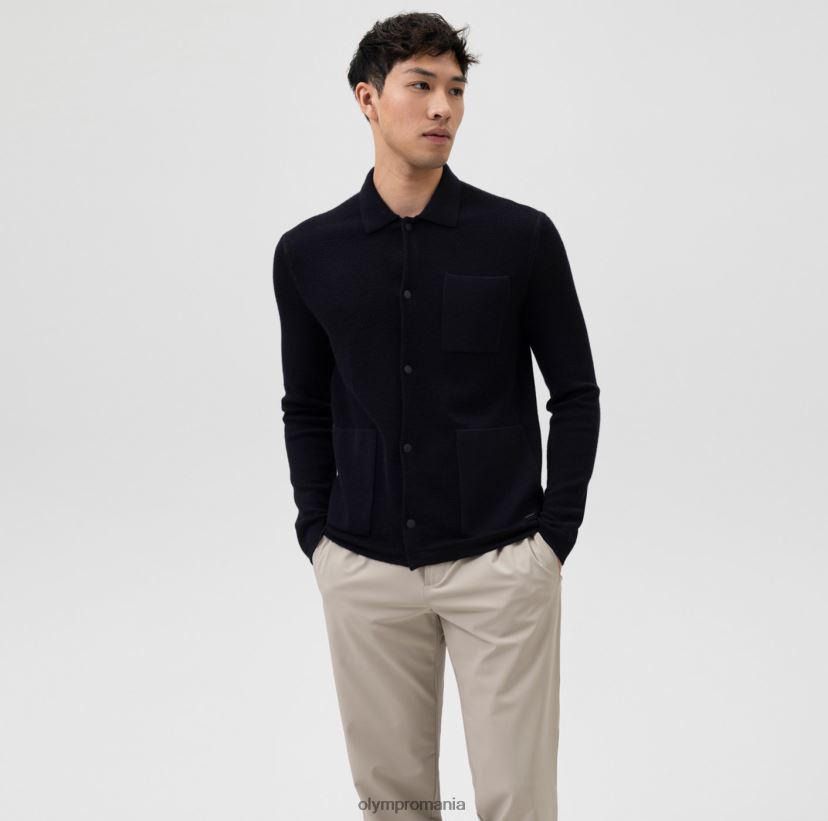 tricotaje nivel cinci body fit, jachetă guler polo, marine OLYMP îmbrăcăminte 4Z8LB61944