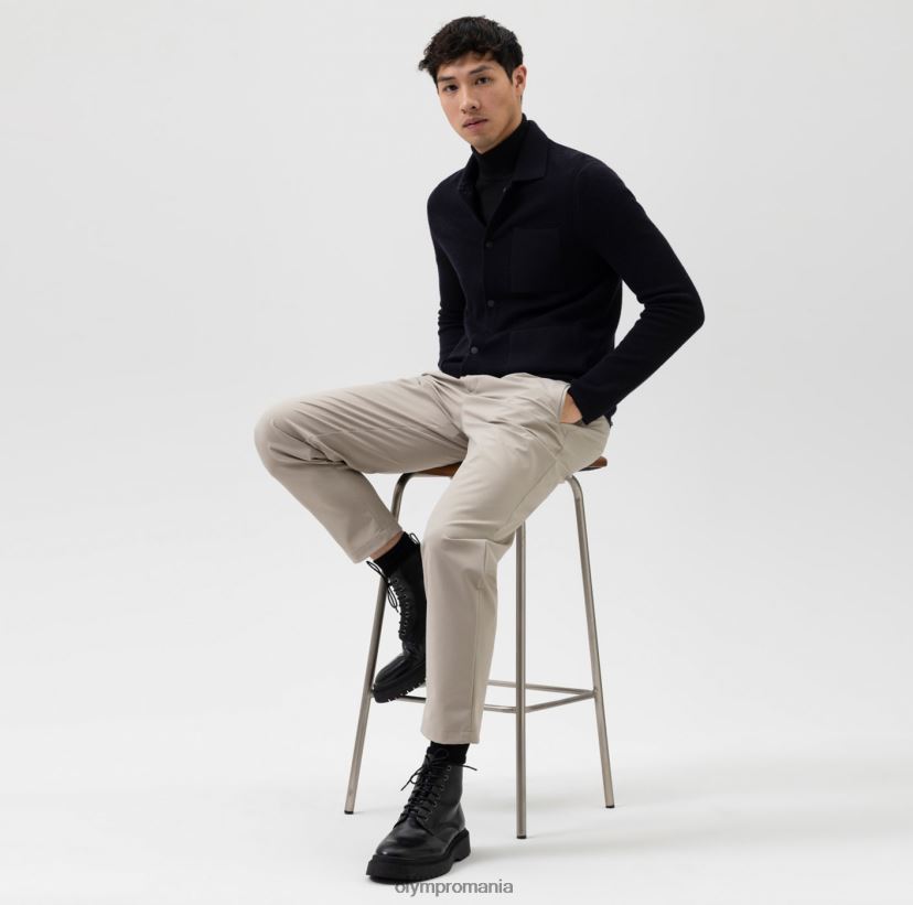 tricotaje nivel cinci body fit, jachetă guler polo, marine OLYMP îmbrăcăminte 4Z8LB61944