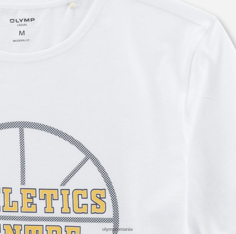 casual modern fit, tricou, alb OLYMP îmbrăcăminte 4Z8LB61997