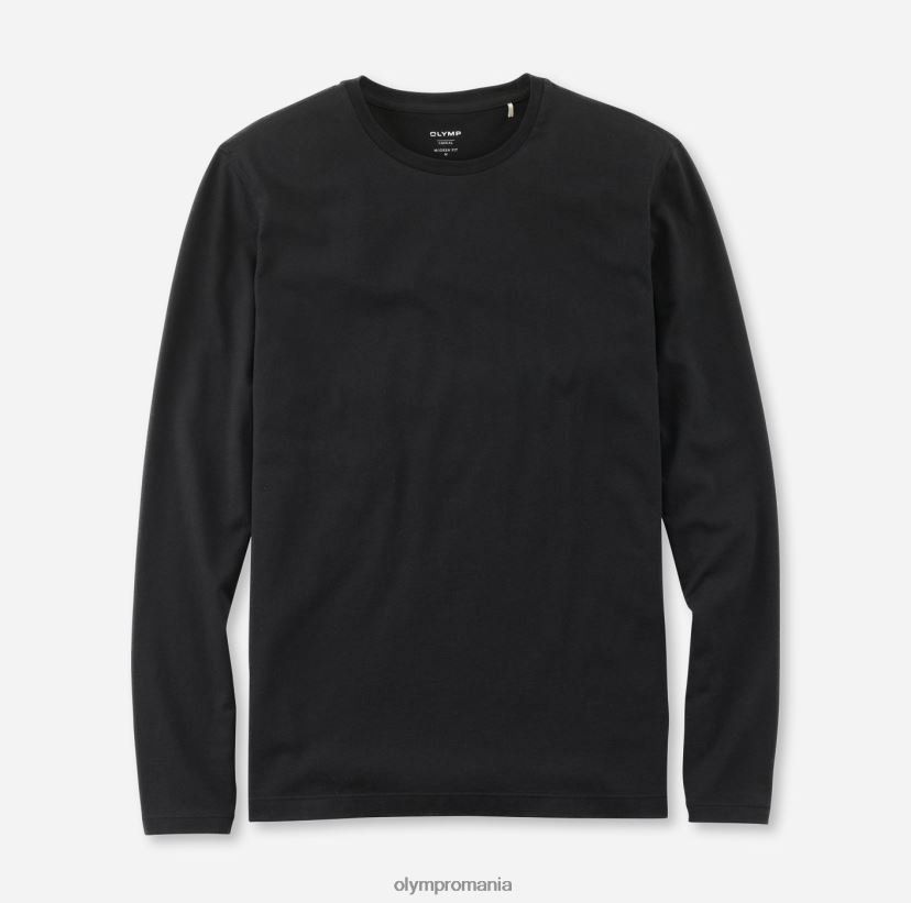 casual modern fit, tricou, negru OLYMP îmbrăcăminte 4Z8LB62066