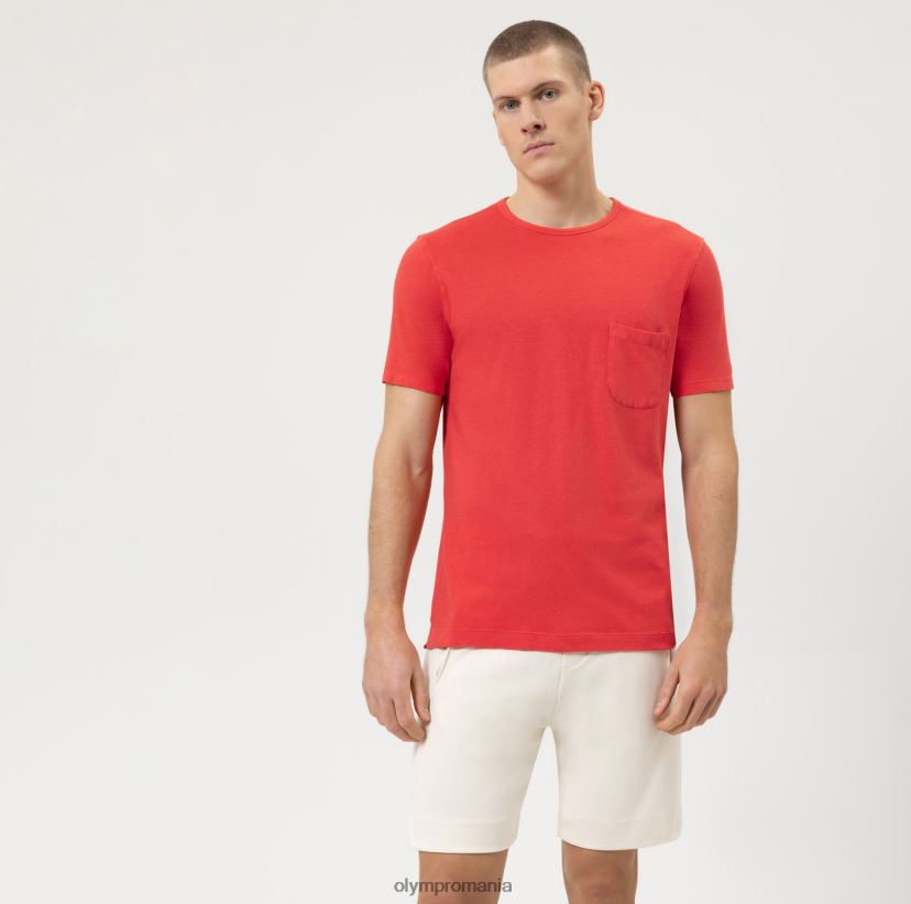 casual modern fit, tricou, rosu OLYMP îmbrăcăminte 4Z8LB62016