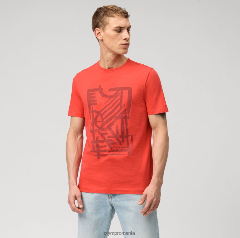 casual modern fit, tricou, rosu OLYMP îmbrăcăminte 4Z8LB62017