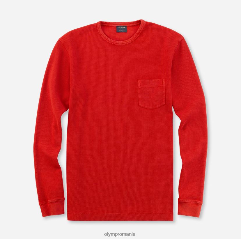 casual modern fit, tricou, rosu OLYMP îmbrăcăminte 4Z8LB62064