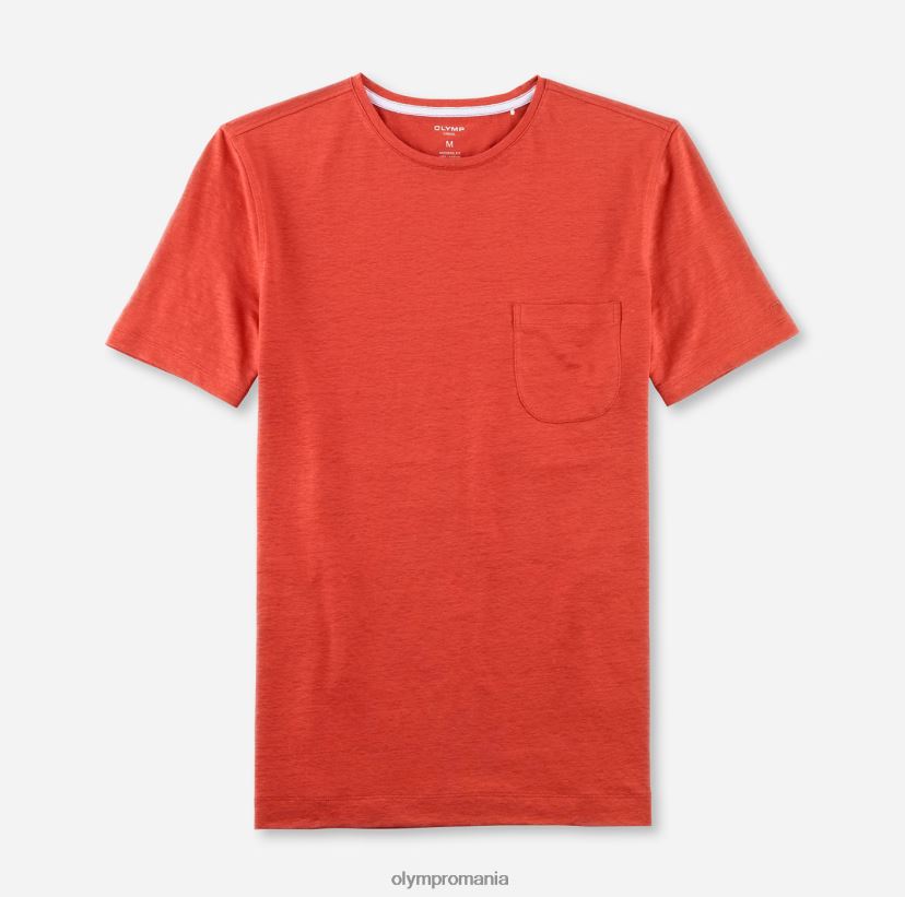 casual modern fit, tricou, rosu caramida OLYMP îmbrăcăminte 4Z8LB62047