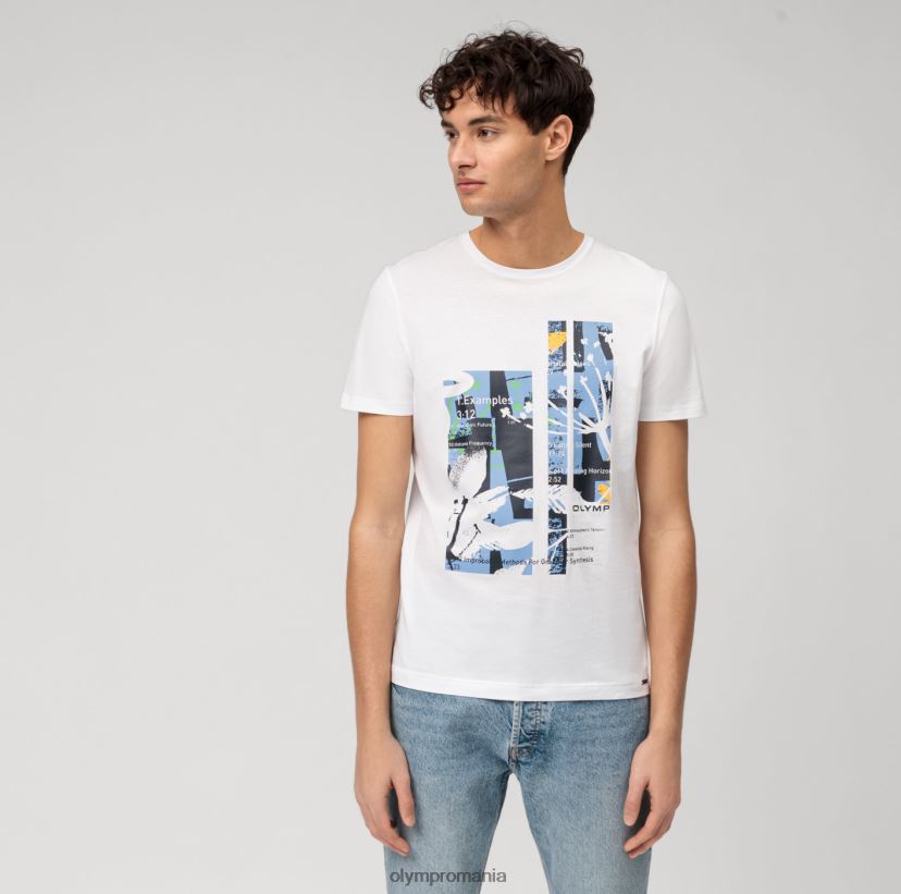 nivel cinci casual body fit, tricou, alb OLYMP îmbrăcăminte 4Z8LB61990