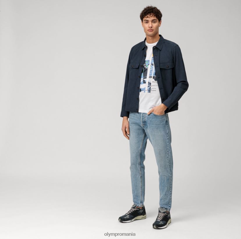 nivel cinci casual body fit, tricou, alb OLYMP îmbrăcăminte 4Z8LB61990