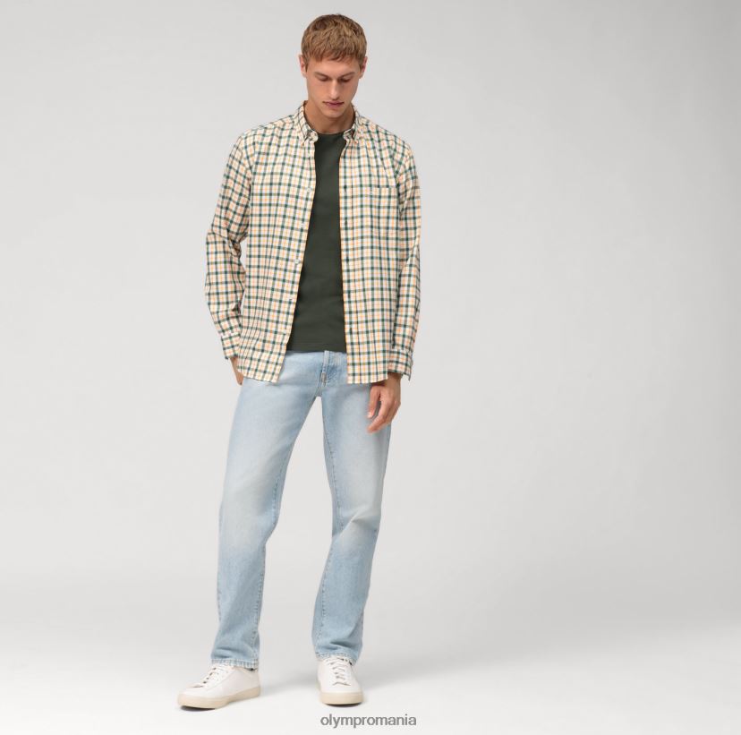 nivel cinci casual body fit, tricou, gri verde OLYMP îmbrăcăminte 4Z8LB62034