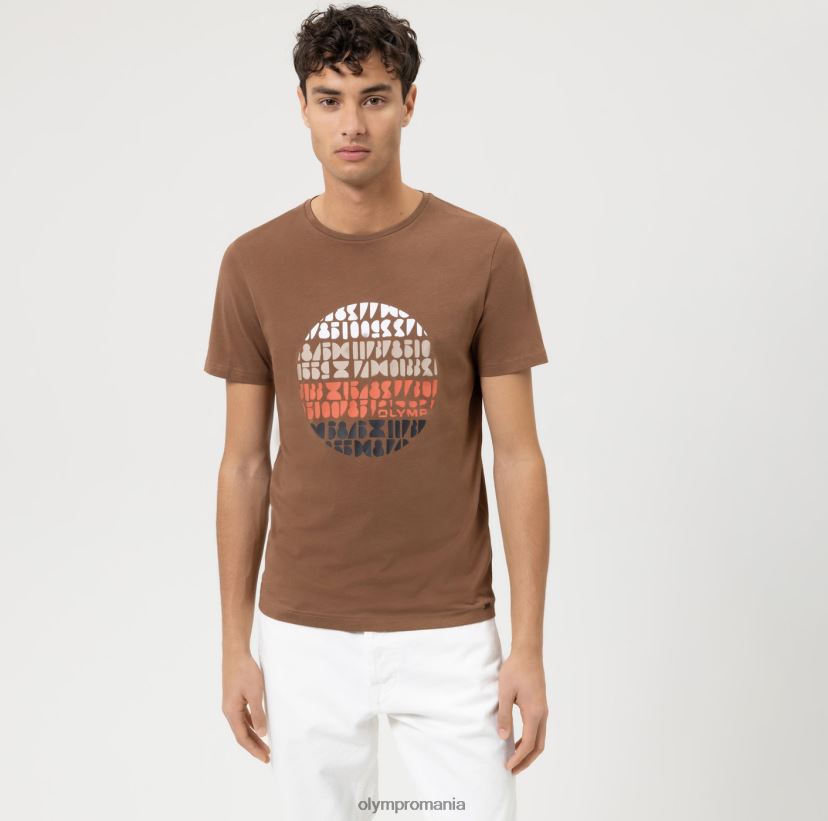 nivel cinci casual body fit, tricou, maro OLYMP îmbrăcăminte 4Z8LB61999