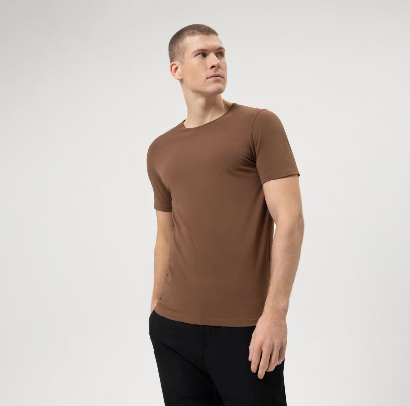 nivel cinci casual body fit, tricou, maro OLYMP îmbrăcăminte 4Z8LB62022