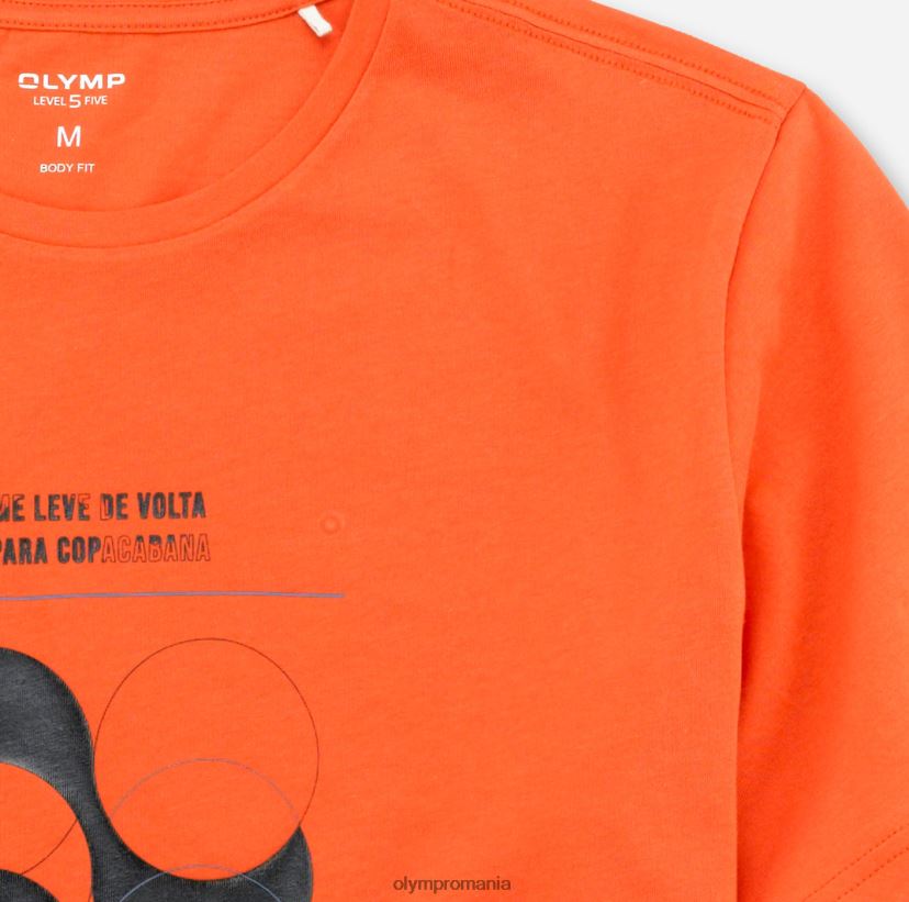 nivel cinci casual body fit, tricou, portocaliu OLYMP îmbrăcăminte 4Z8LB62063
