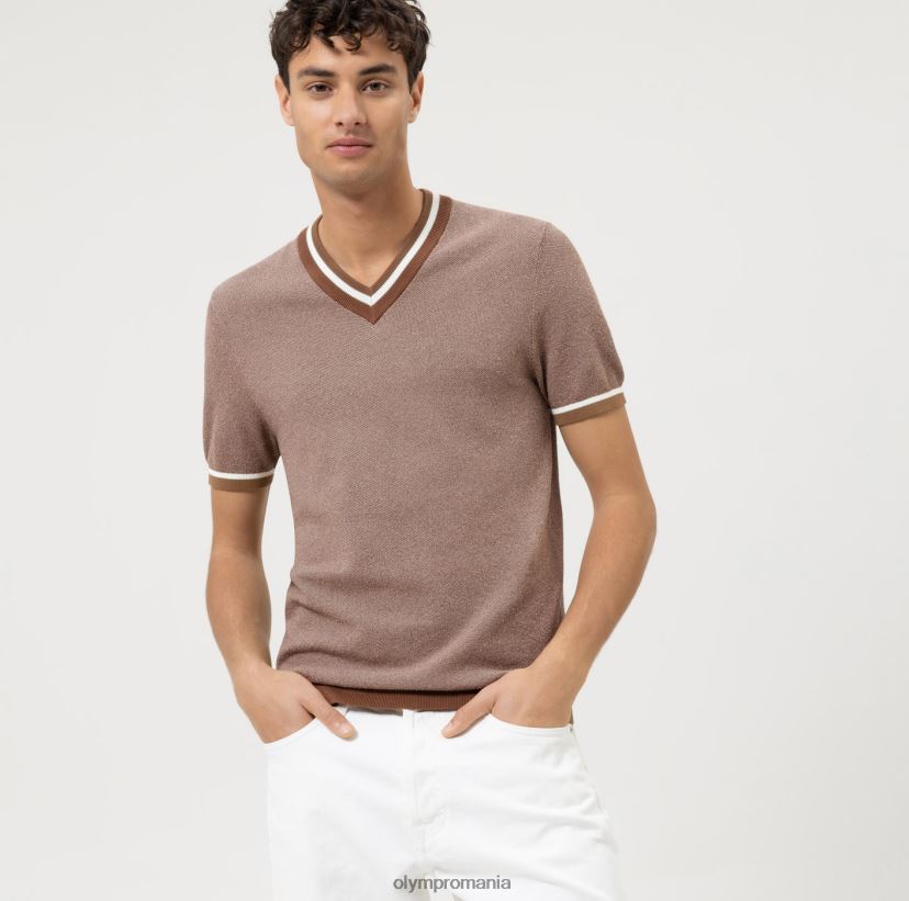 nivel cinci tricotaje body fit, tricou, maro OLYMP îmbrăcăminte 4Z8LB62023