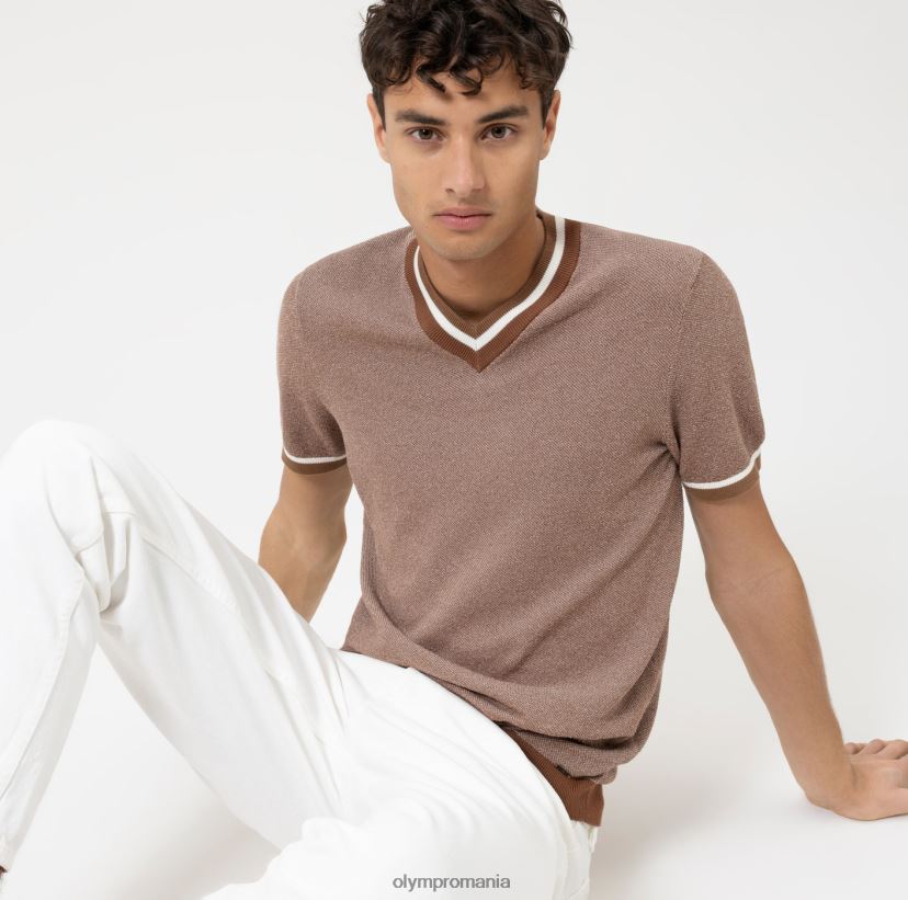 nivel cinci tricotaje body fit, tricou, maro OLYMP îmbrăcăminte 4Z8LB62023