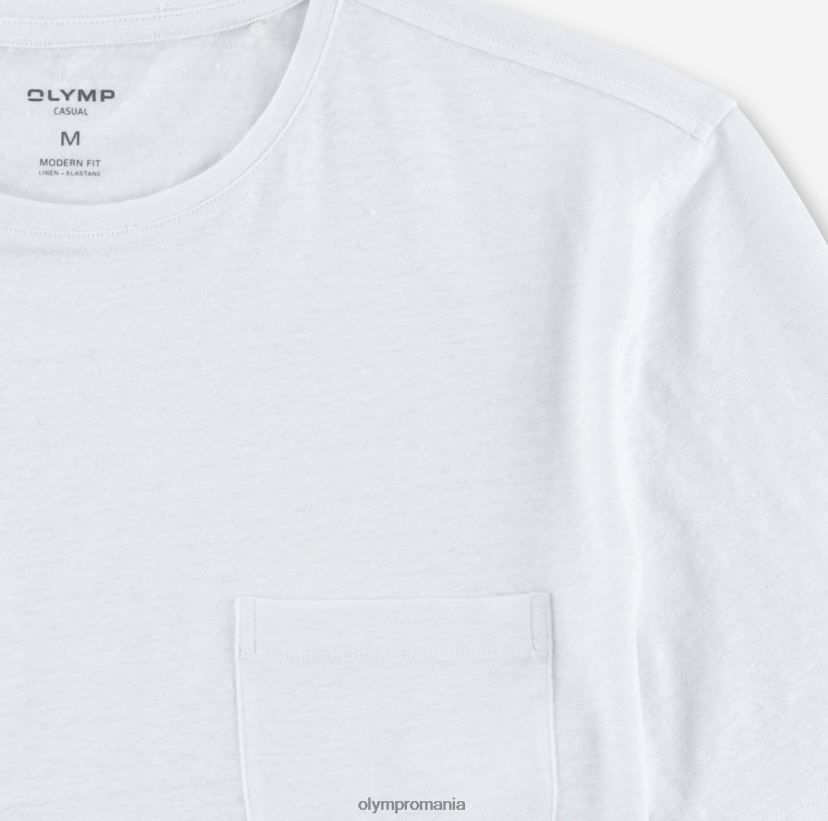 potrivire casual modern, tricou, alb OLYMP îmbrăcăminte 4Z8LB62015