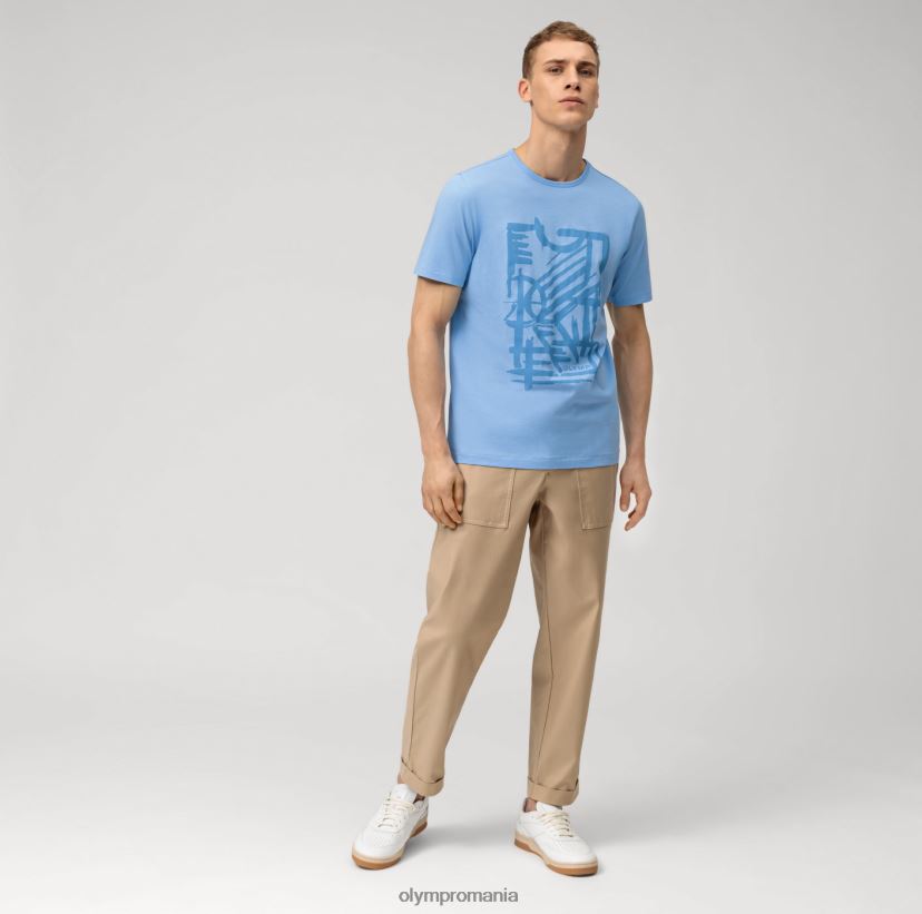 potrivire casual modern, tricou, albastru deschis OLYMP îmbrăcăminte 4Z8LB62012