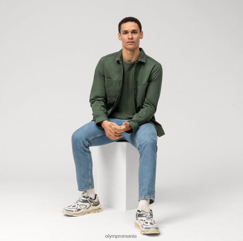 tricou casual jerseu cu maneca lunga, gri verde OLYMP îmbrăcăminte 4Z8LB62043