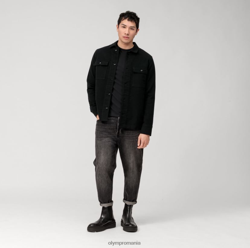 tricou casual jerseu cu maneca lunga, negru OLYMP îmbrăcăminte 4Z8LB62036