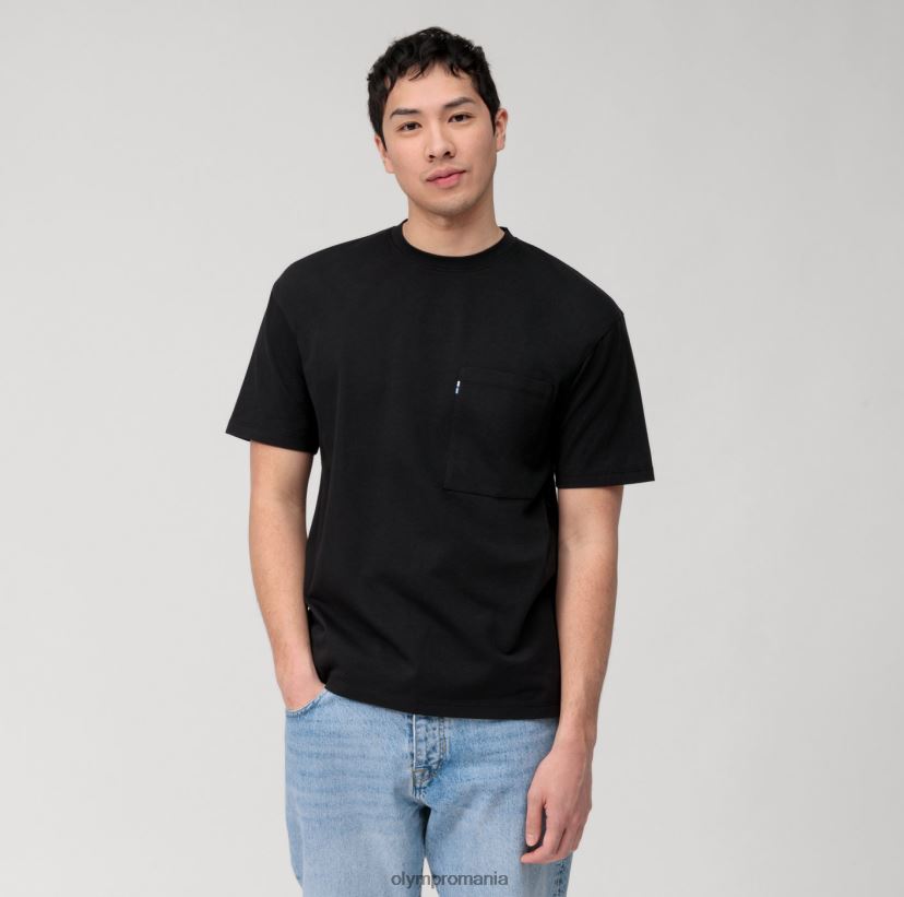 tricou casual, relaxed fit, tricou, negru OLYMP îmbrăcăminte 4Z8LB62039
